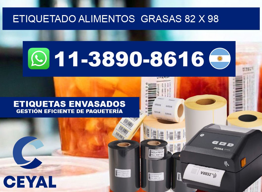 etiquetado alimentos  Grasas 82 x 98