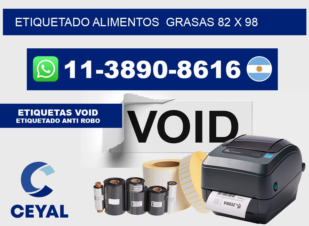 etiquetado alimentos  Grasas 82 x 98