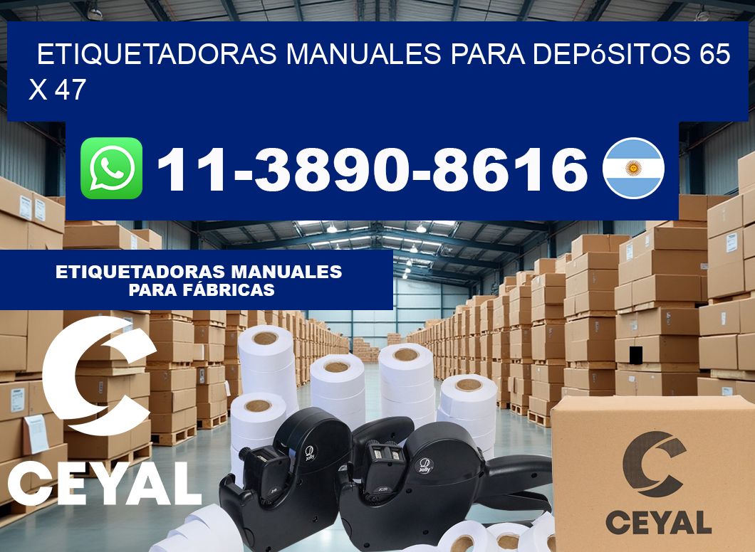 etiquetadoras manuales para depósitos 65 x 47