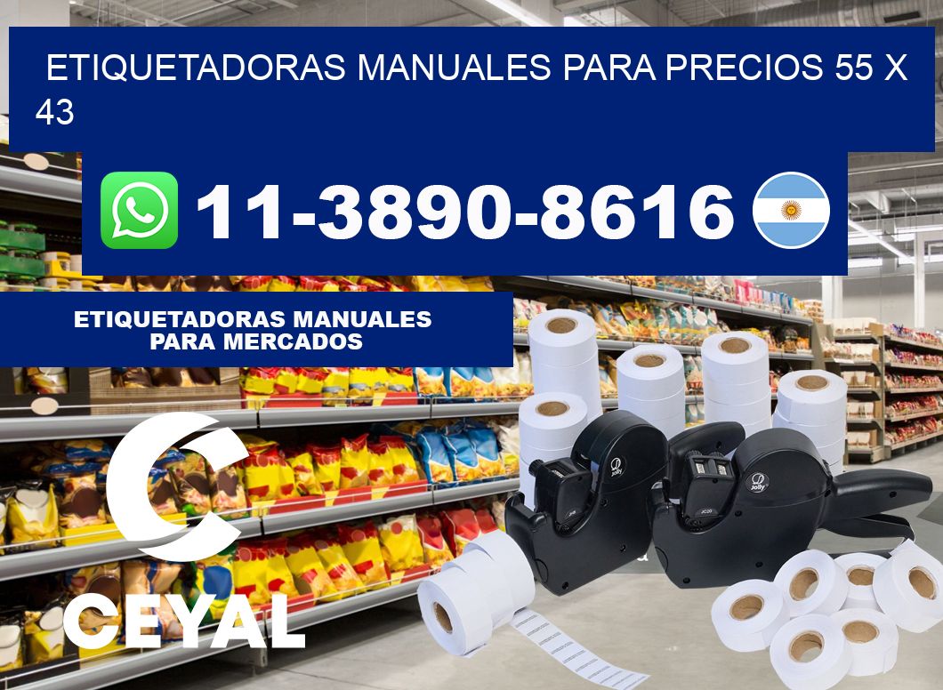 etiquetadoras manuales para precios 55 x 43