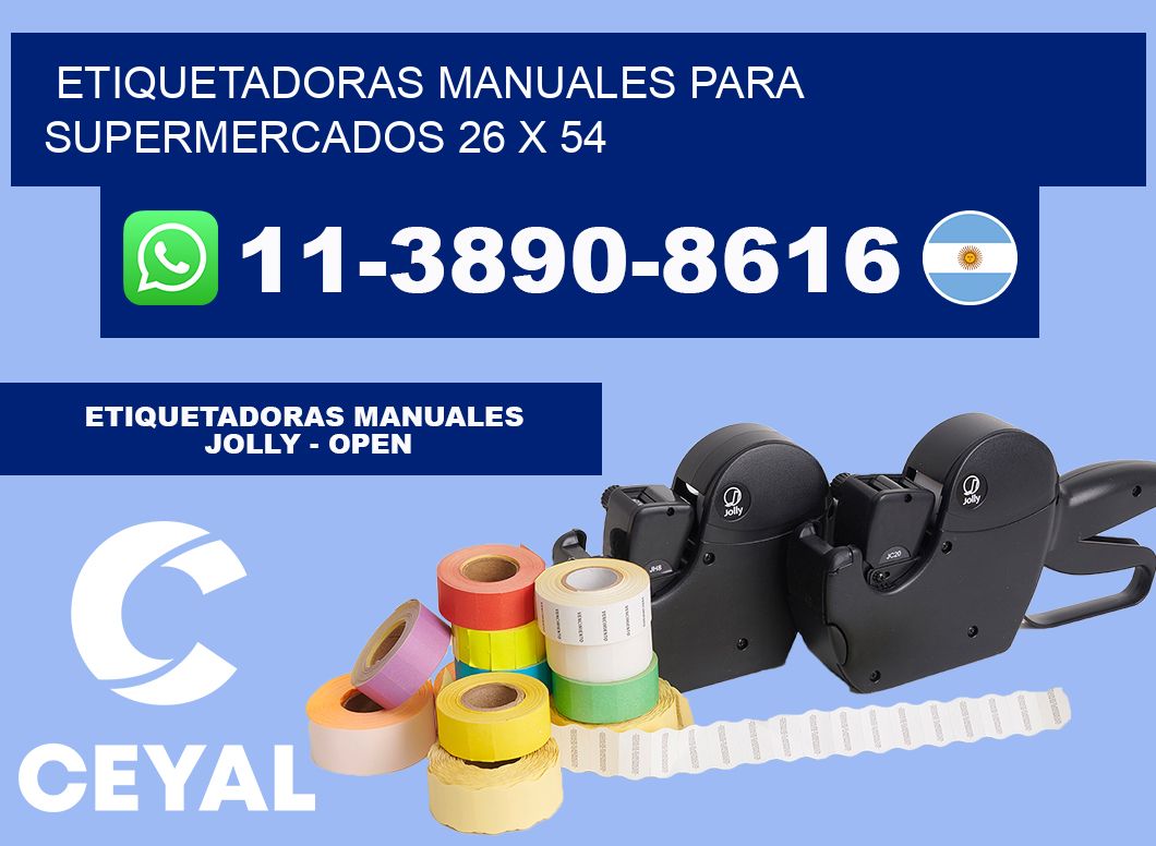 etiquetadoras manuales para supermercados 26 x 54