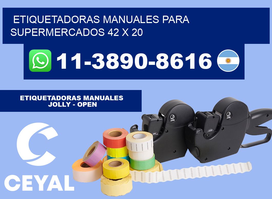 etiquetadoras manuales para supermercados 42 x 20