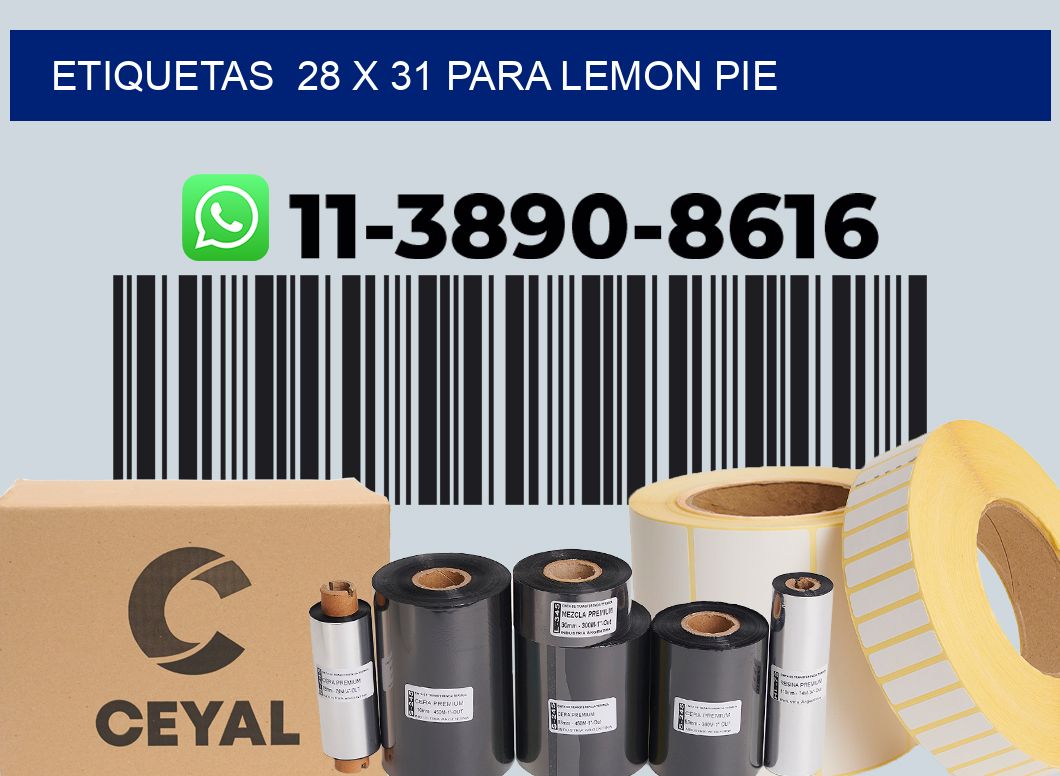 etiquetas  28 x 31 para Lemon pie