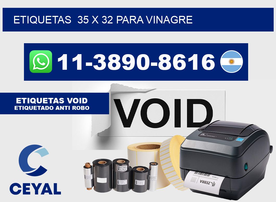 etiquetas  35 x 32 para Vinagre