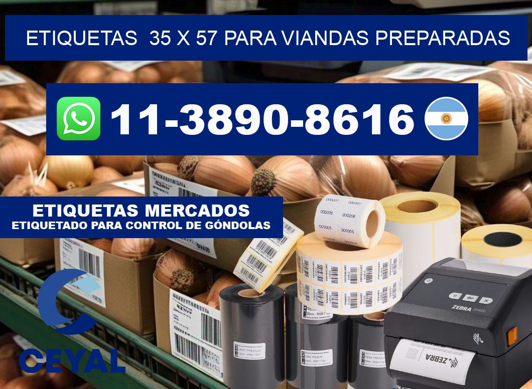 etiquetas 35 x 57 para Viandas preparadas
