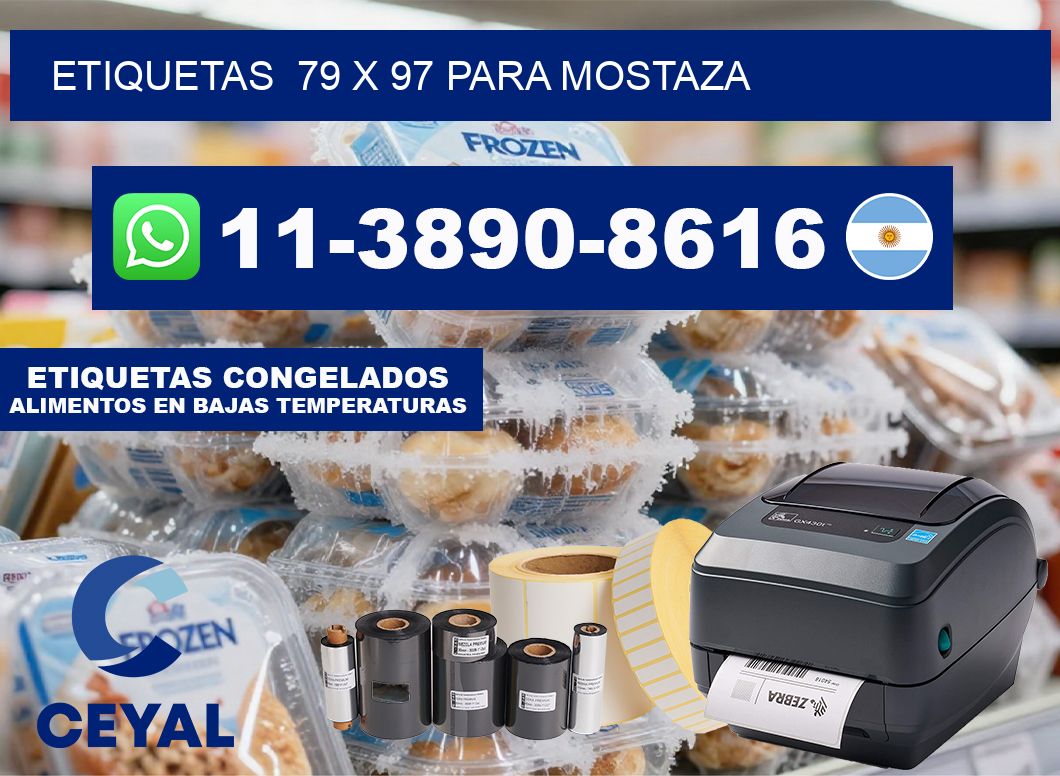 etiquetas  79 x 97 para Mostaza