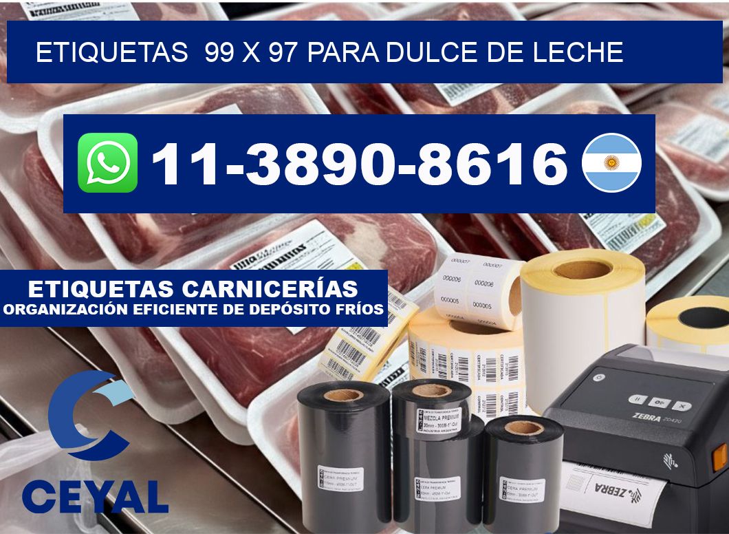 etiquetas  99 x 97 para Dulce de leche