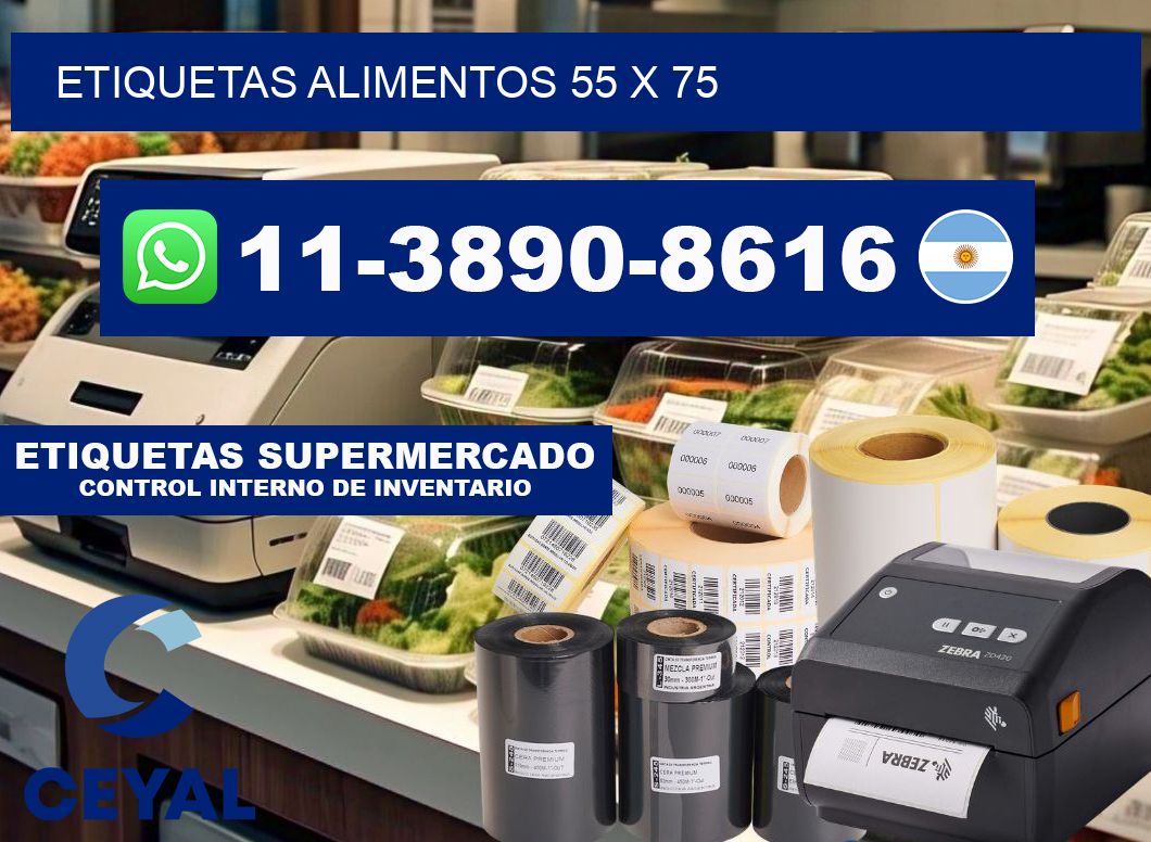 etiquetas alimentos 55 x 75