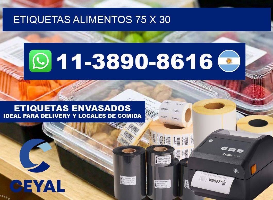 etiquetas alimentos 75 x 30