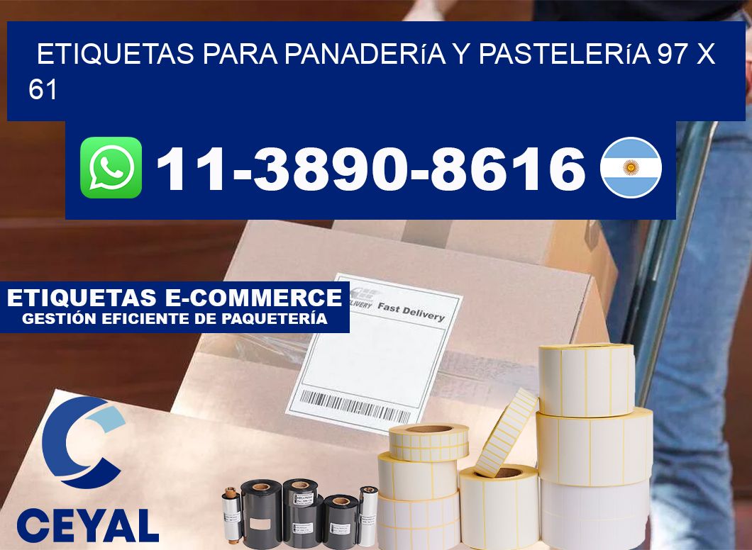 etiquetas para Panadería y pastelería 97 x 61