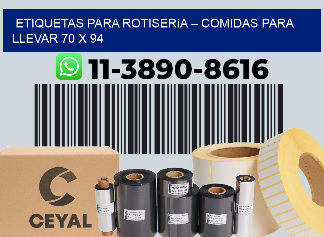 etiquetas para Rotisería – comidas para llevar 70 x 94