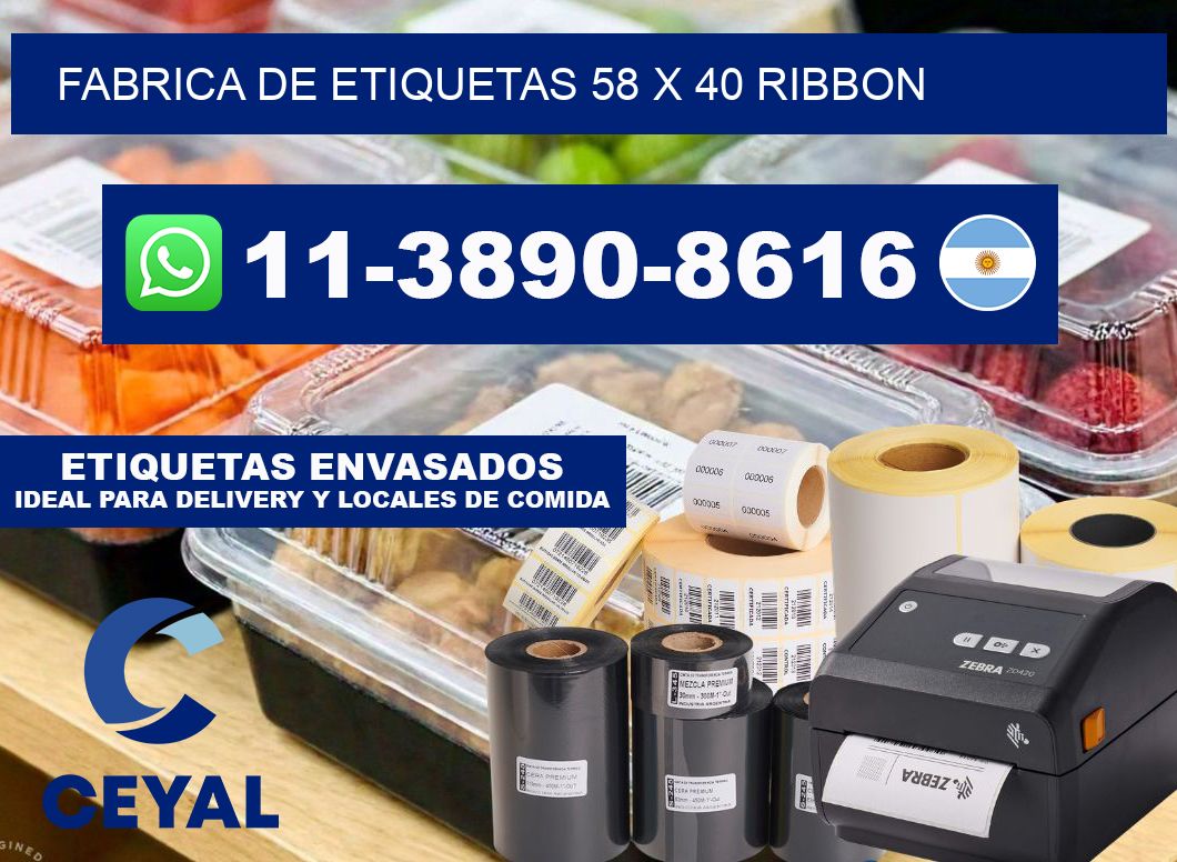 fabrica de etiquetas 58 x 40 ribbon