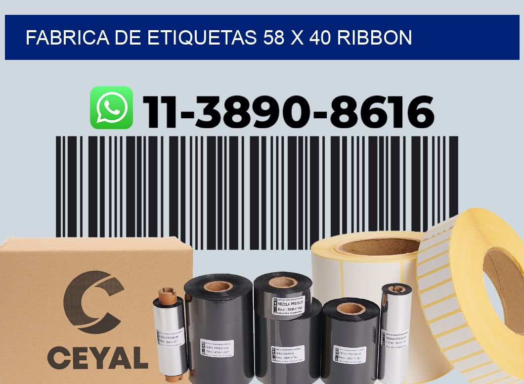 fabrica de etiquetas 58 x 40 ribbon