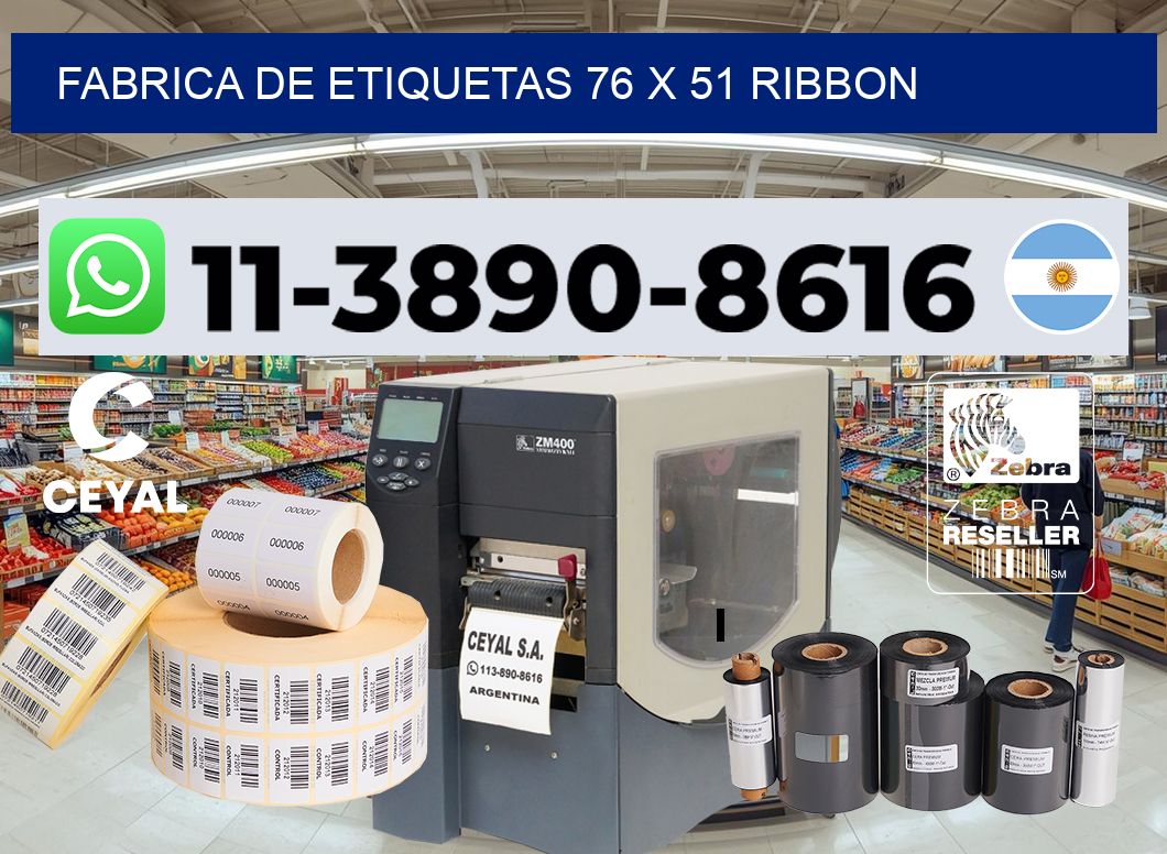 fabrica de etiquetas 76 x 51 ribbon