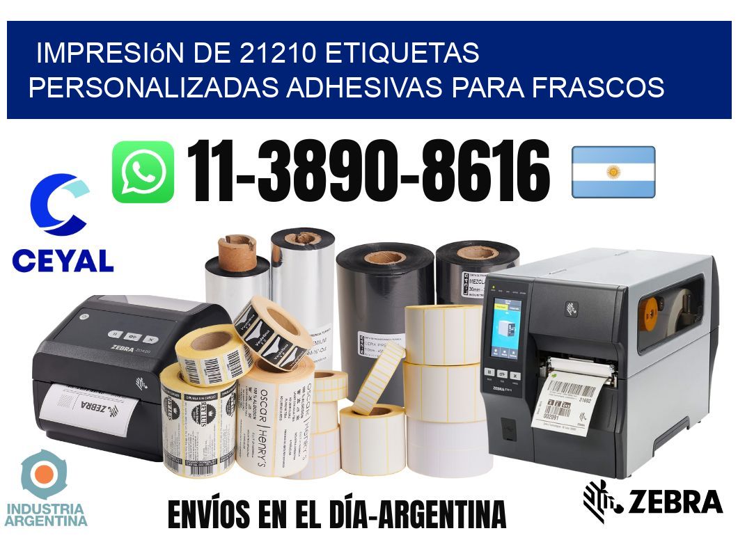 impresión de 21210 etiquetas personalizadas adhesivas para frascos