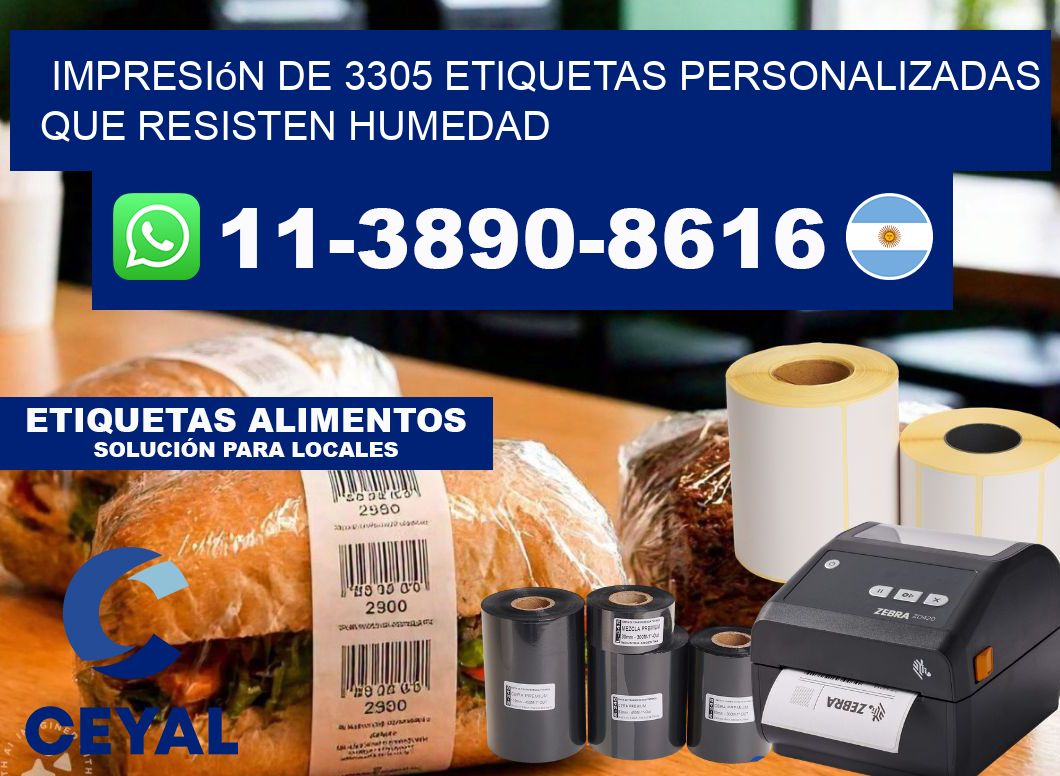 impresión de 3305 etiquetas personalizadas que resisten humedad