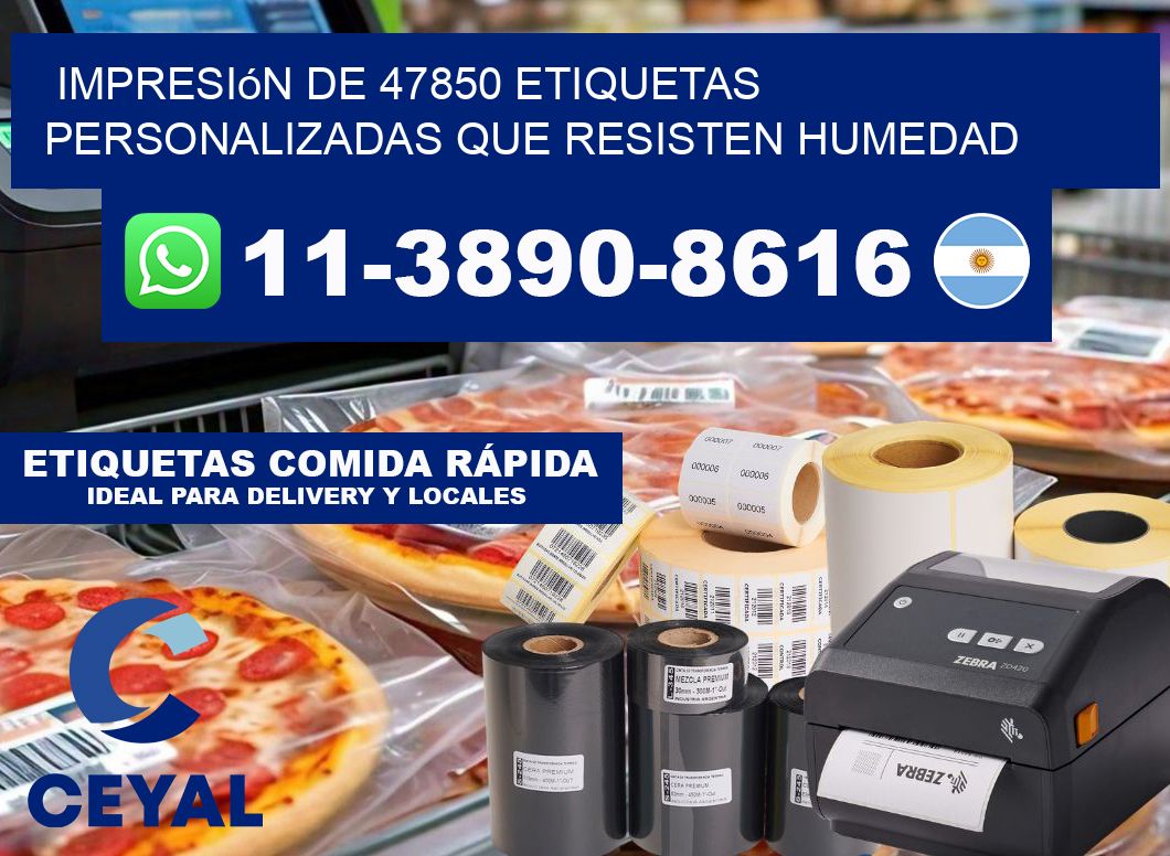 impresión de 47850 etiquetas personalizadas que resisten humedad