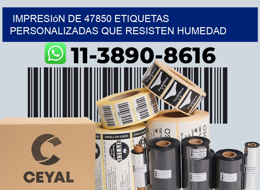 impresión de 47850 etiquetas personalizadas que resisten humedad
