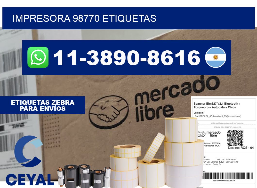 impresora 98770 etiquetas