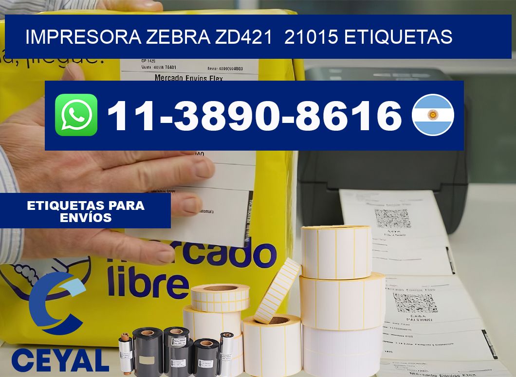impresora zebra zd421  21015 etiquetas