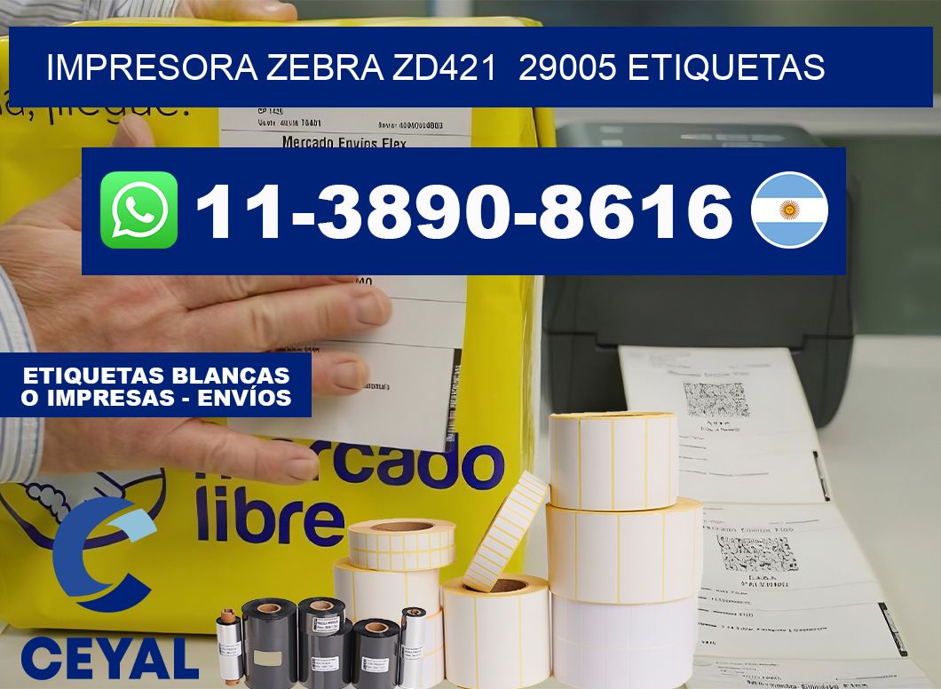 impresora zebra zd421 29005 etiquetas