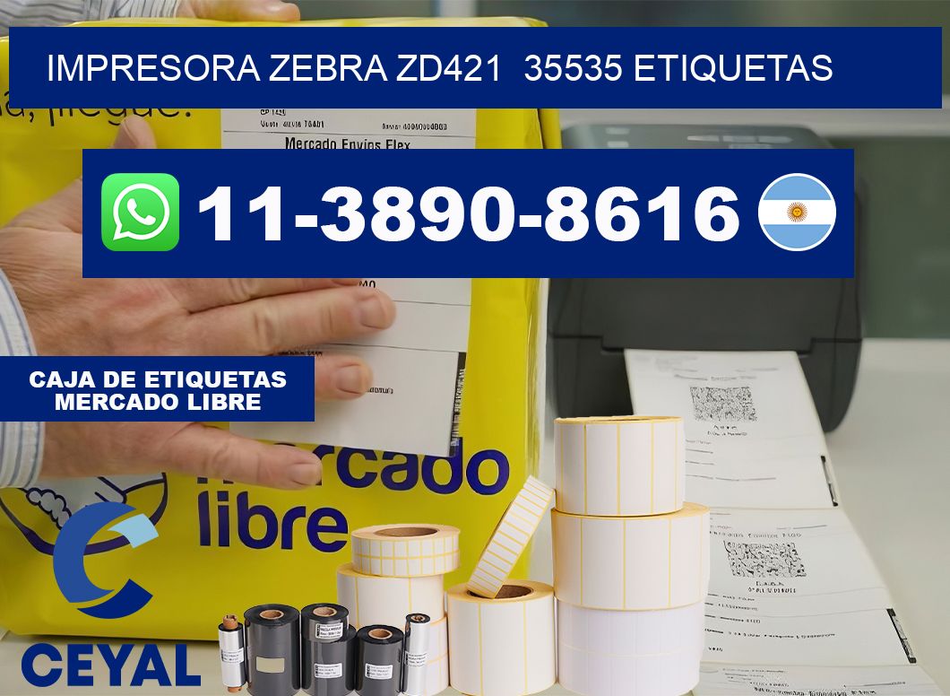 impresora zebra zd421  35535 etiquetas