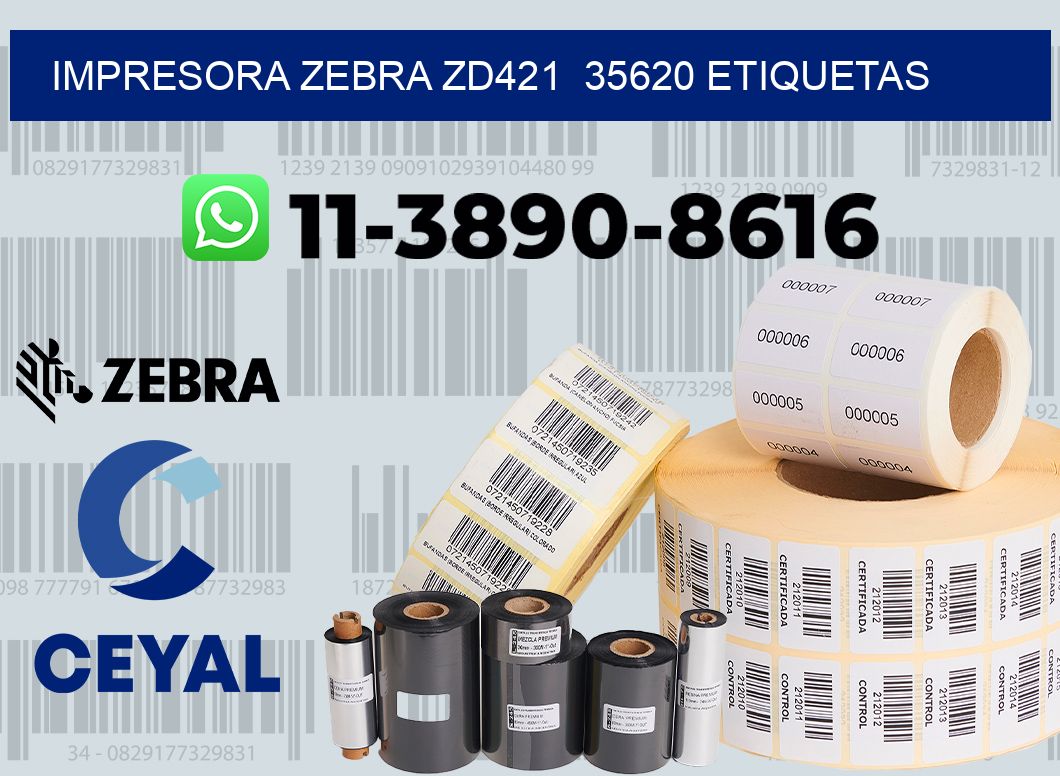 impresora zebra zd421 35620 etiquetas