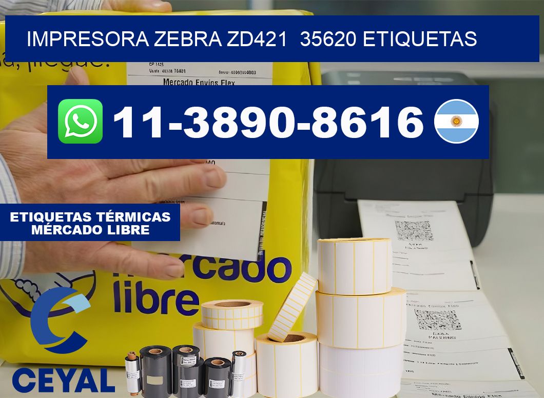 impresora zebra zd421 35620 etiquetas