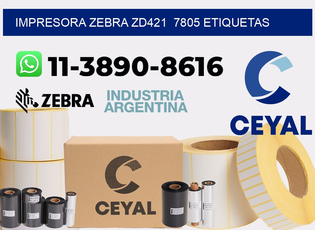 impresora zebra zd421  7805 etiquetas