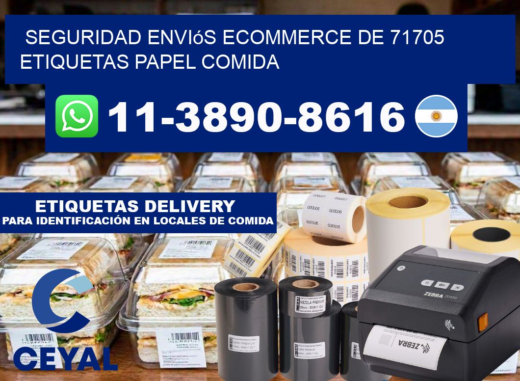 seguridad enviós ecommerce de 71705 etiquetas papel comida