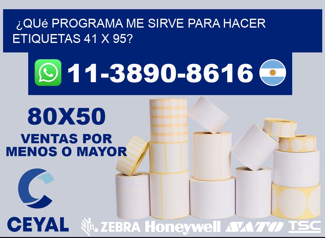 ¿Qué programa me sirve para hacer etiquetas 41 x 95?