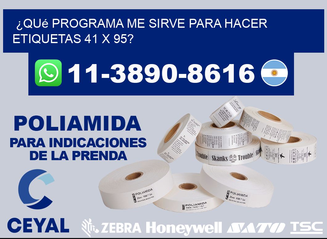 ¿Qué programa me sirve para hacer etiquetas 41 x 95?