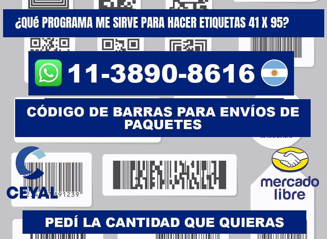 ¿Qué programa me sirve para hacer etiquetas 41 x 95?