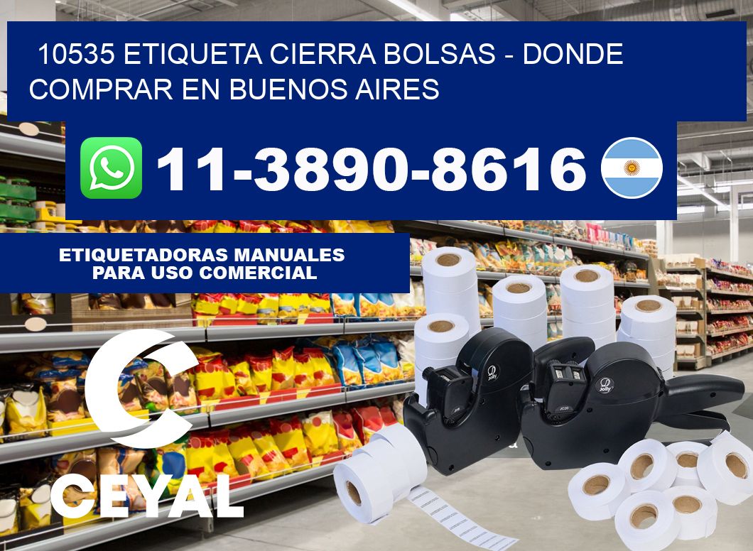 10535 etiqueta Cierra Bolsas - Donde Comprar en Buenos Aires