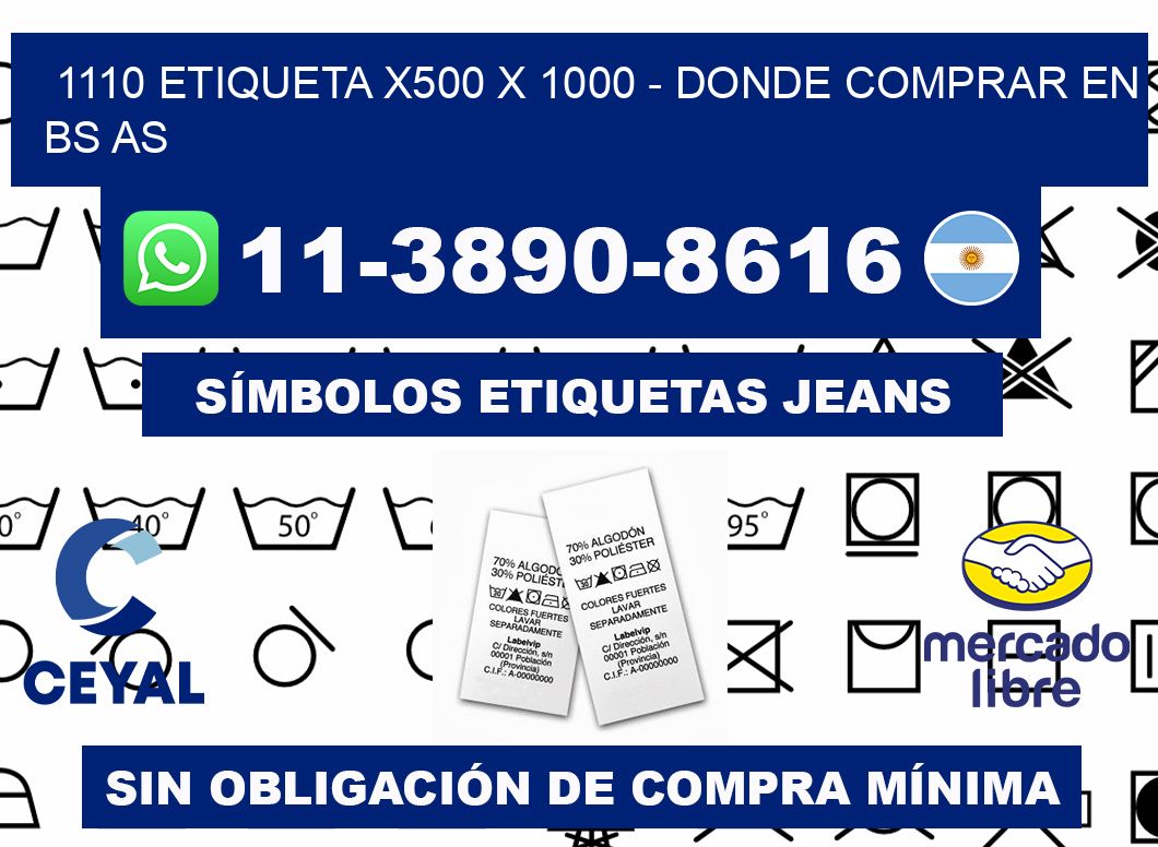 1110 etiqueta x500 x 1000 - Donde Comprar en bs as