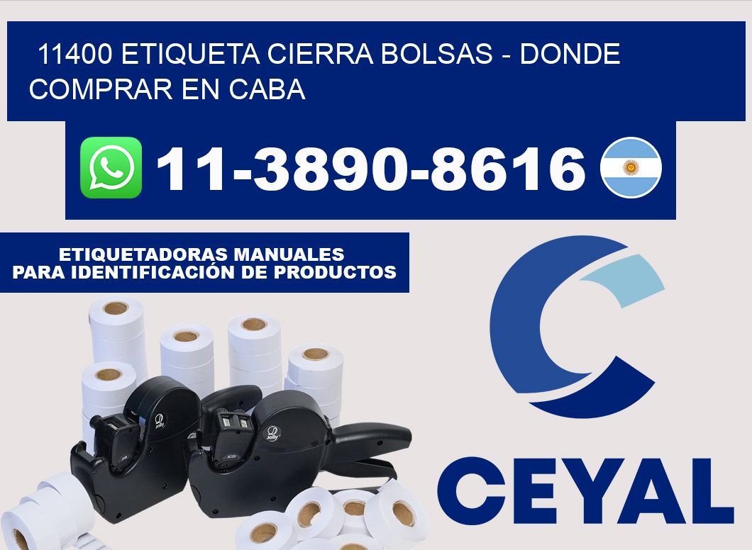 11400 etiqueta Cierra Bolsas - Donde Comprar en Caba