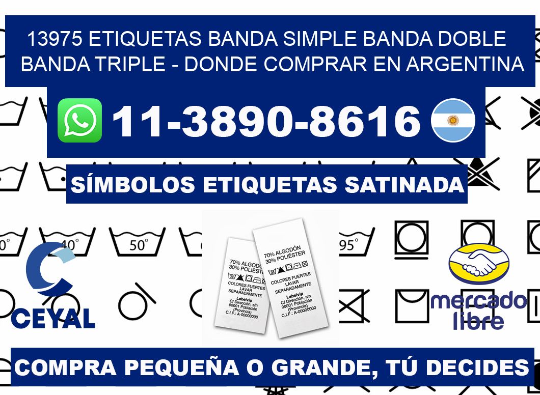 13975 etiquetas banda simple banda doble banda triple - Donde Comprar en Argentina