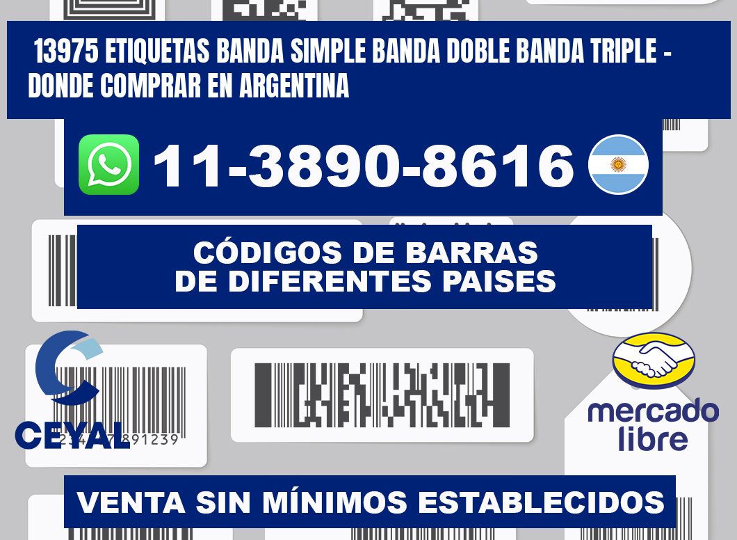 13975 etiquetas banda simple banda doble banda triple - Donde Comprar en Argentina