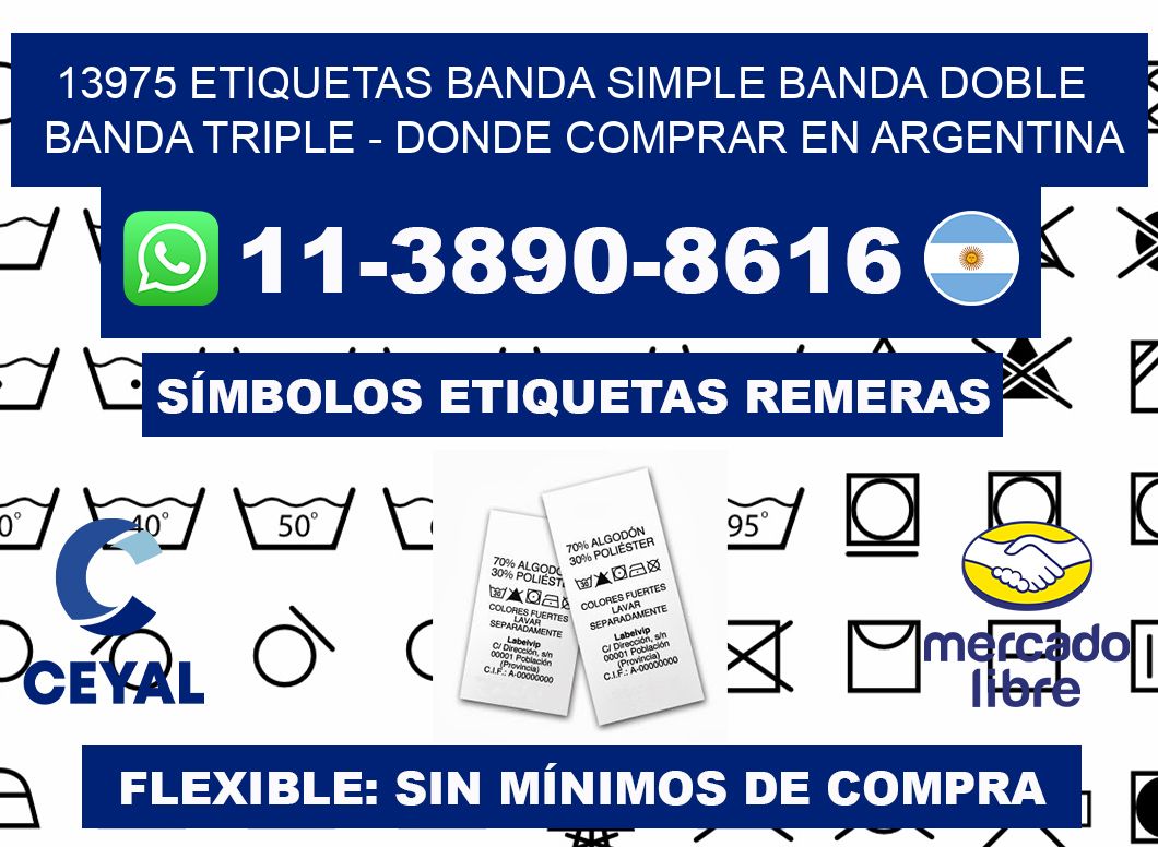 13975 etiquetas banda simple banda doble banda triple - Donde Comprar en Argentina