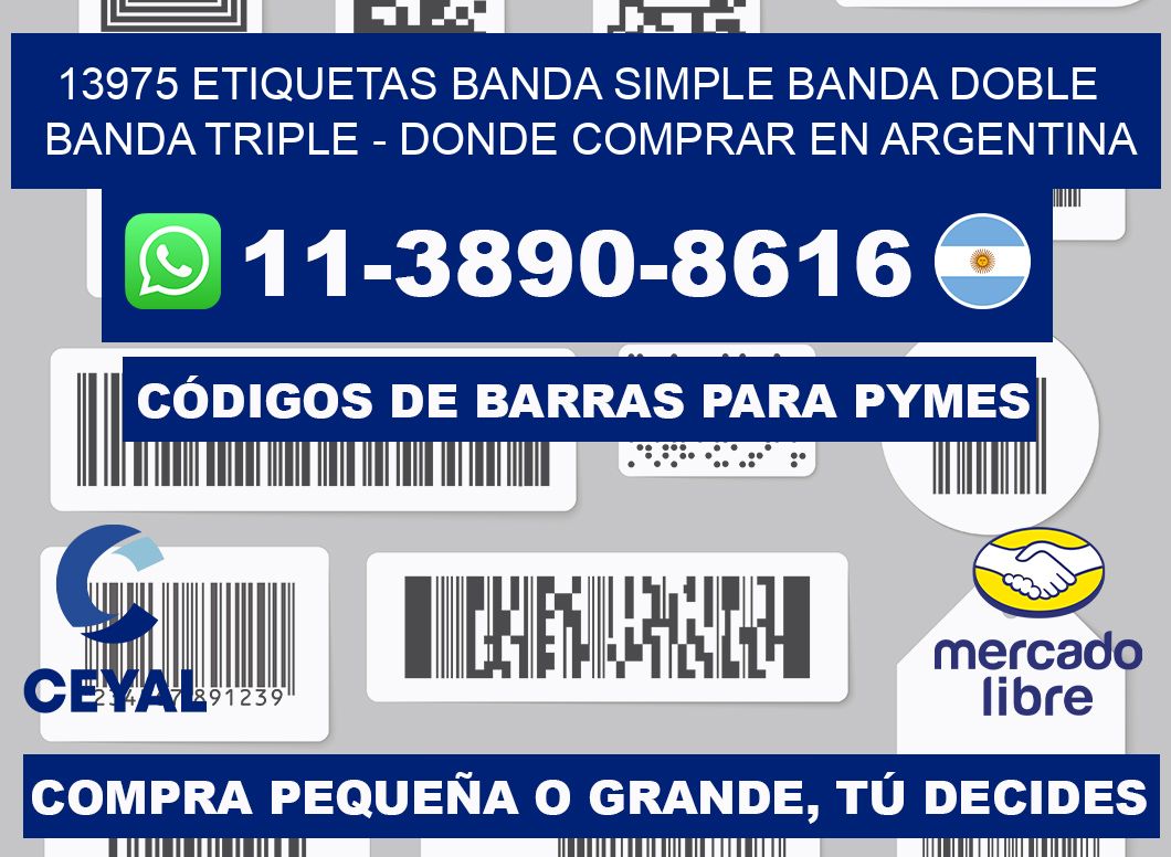 13975 etiquetas banda simple banda doble banda triple - Donde Comprar en Argentina