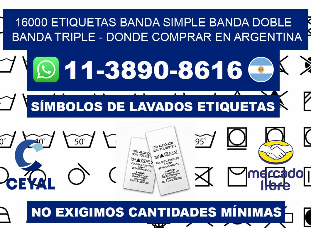 16000 etiquetas banda simple banda doble banda triple - Donde Comprar en Argentina
