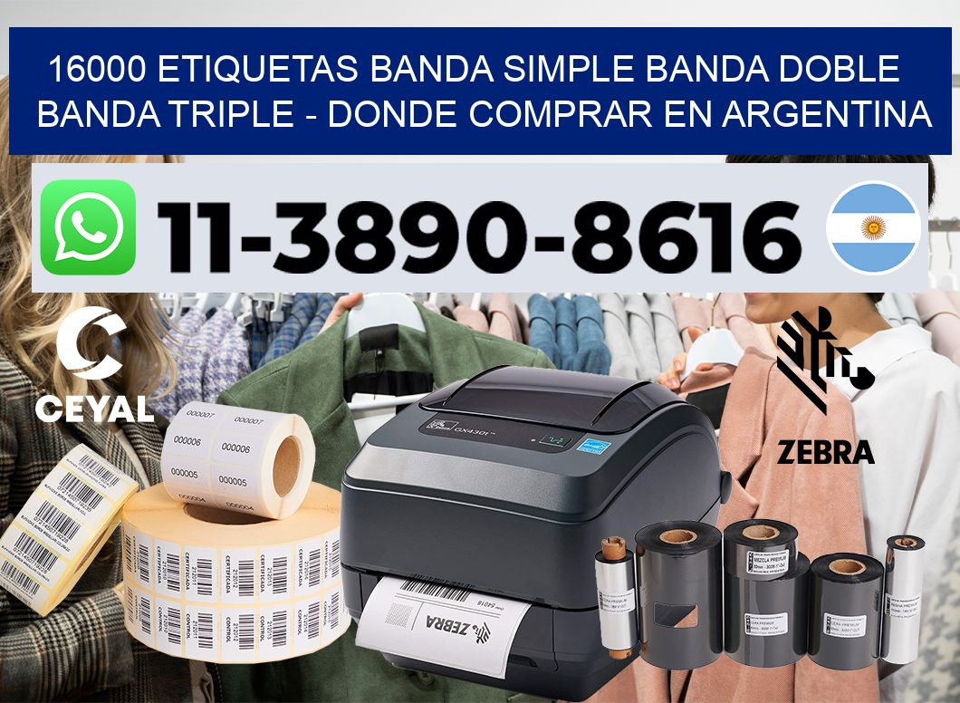 16000 etiquetas banda simple banda doble banda triple – Donde Comprar en Argentina