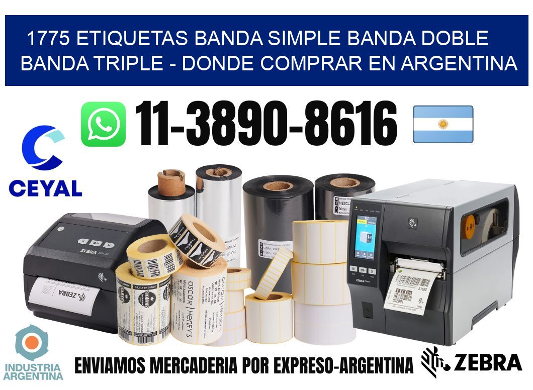 1775 etiquetas banda simple banda doble banda triple - Donde Comprar en Argentina