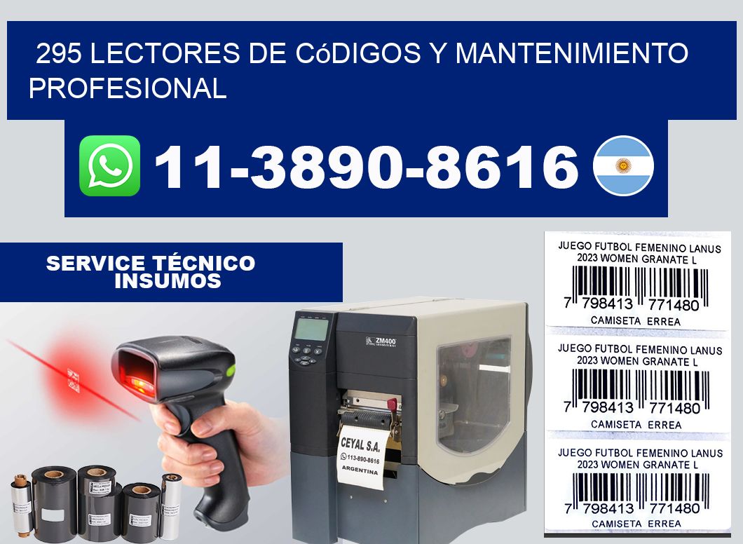 295 Lectores de Códigos y Mantenimiento Profesional