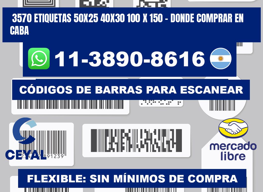 3570 etiquetas 50x25 40x30 100 x 150 - Donde Comprar en Caba