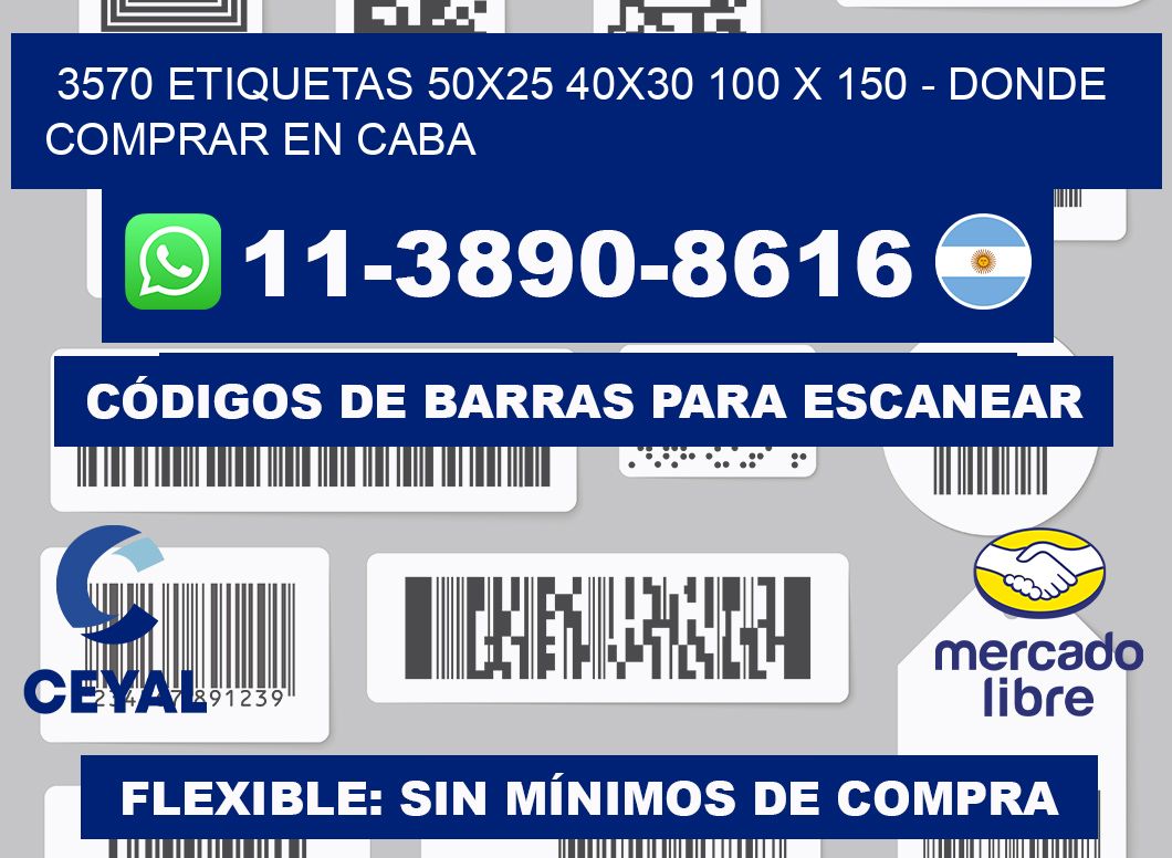 3570 etiquetas 50x25 40x30 100 x 150 - Donde Comprar en Caba