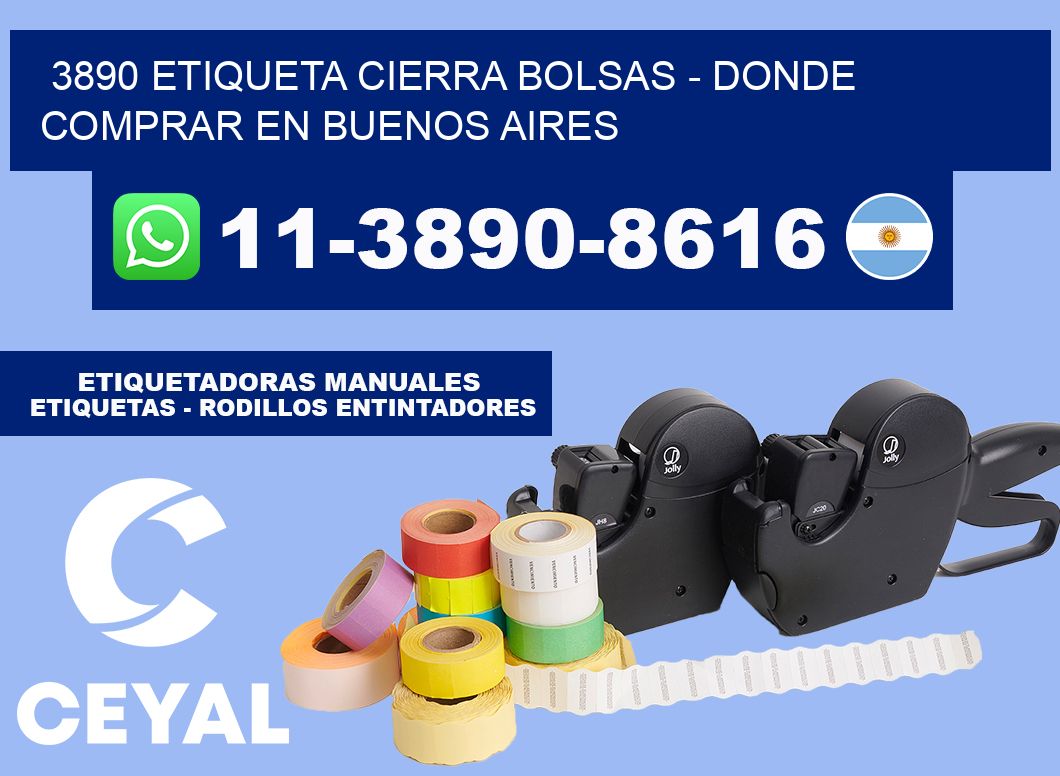 3890 etiqueta Cierra Bolsas - Donde Comprar en Buenos Aires