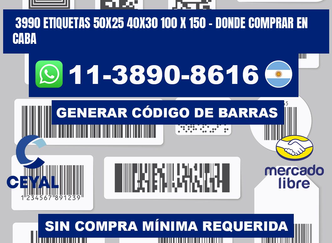 3990 etiquetas 50x25 40x30 100 x 150 - Donde Comprar en Caba