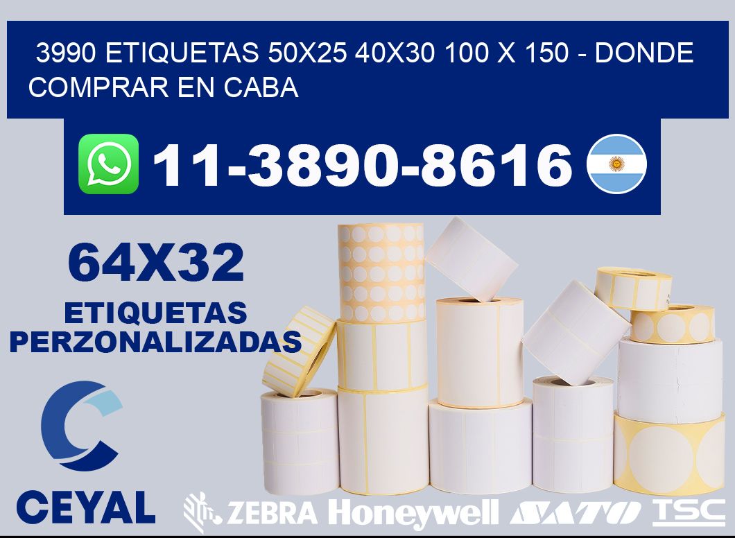3990 etiquetas 50x25 40x30 100 x 150 - Donde Comprar en Caba
