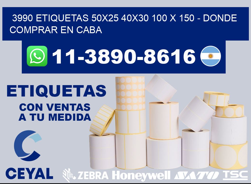 3990 etiquetas 50x25 40x30 100 x 150 - Donde Comprar en Caba